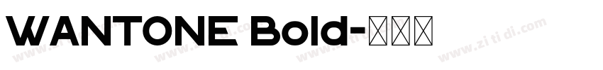 WANTONE Bold字体转换